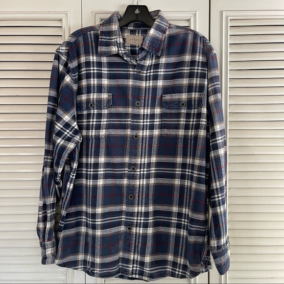 Jacks Button Up Flannel Shirt Size M - Picture 1 of 14